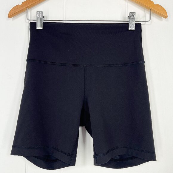 Lululemon Wunder Train High-Rise Short 6" W7BESS Bike Short Size 6 Black - Picture 1 of 14